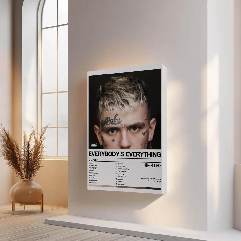Lil P-Peep Crybaby Painting Calligraphy Inner Frame Album Cover Art Coffee House Bar Room Wall Decor