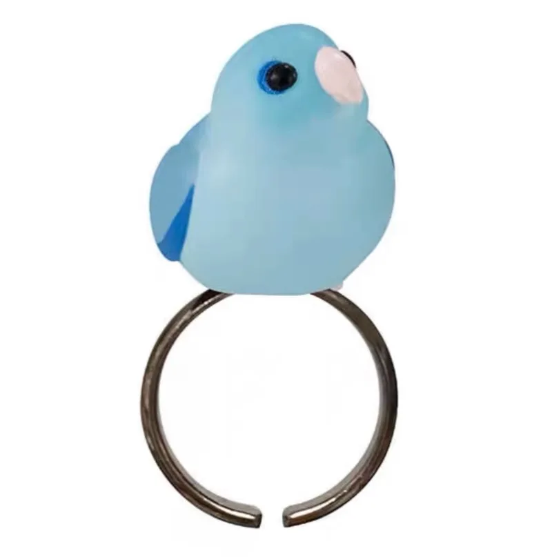 Original Bandai Gashapon Figure Anime Cute Mini Bird Ring Birdcage Figurine Kawaii Action Figure Capsule Toys Girls Gift