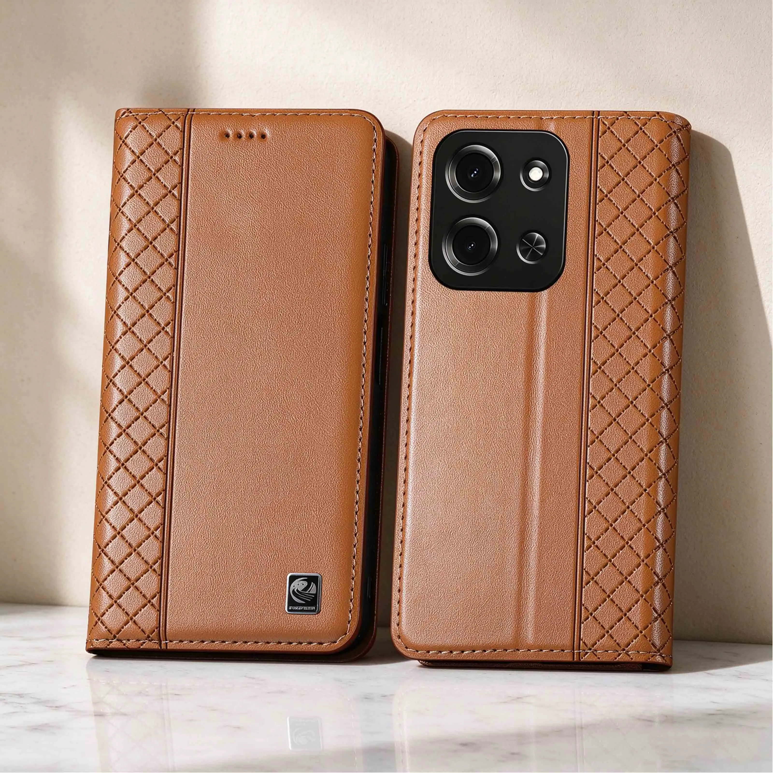 Nappa Genuine Leather Flip Case For Redmi 8 8A 9 9A 9C 9i 9T 10C 10A 10X 11A 12 12C 13 13C 14C 15 15C 17 17C 4G 5G Of Phone Case