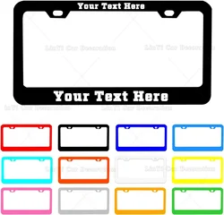 Custom Personalized/Customized Design Metal Car License Plate Frame with Text Image Logo 12