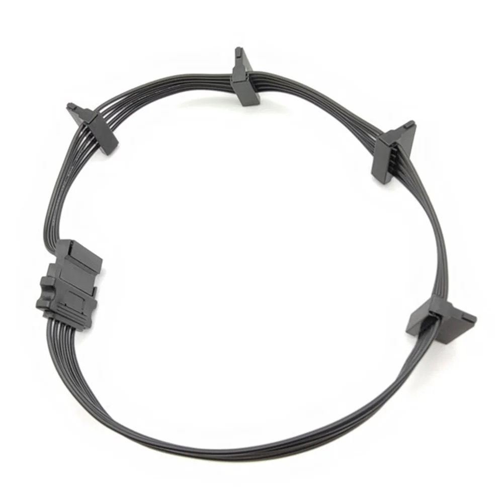 AT87-15Pin SATA Netzteil Splitter Kabel Festplatte 1 Stecker auf 5 Buchse Verlängerungskabel für DIY PC Sever