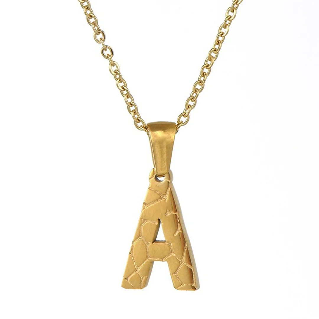

Vintage Fashion Initial Letter Name Pendant Female Gold Color Stainless Steel A-Z Alphabet Necklace for Women Jewelry Gift 2026