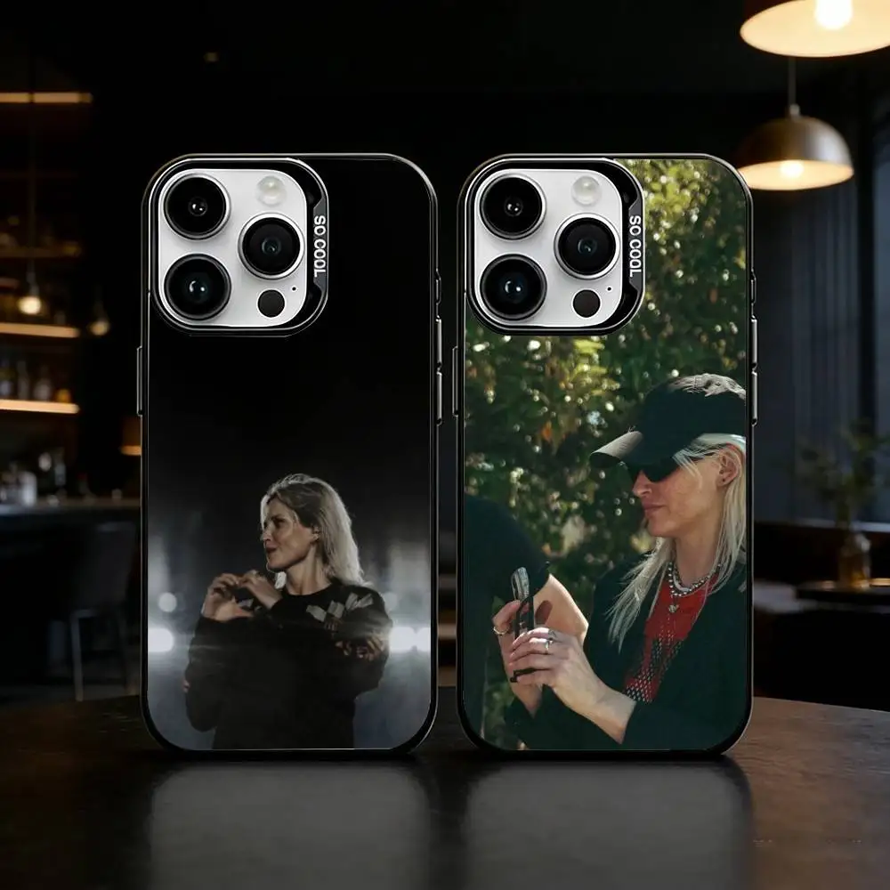 

S-Singer E-Emily Armstrong Phone Case For iPhone 17 16 15 14 13 12 11 Pro Max Plus Silver Matte Black Cover