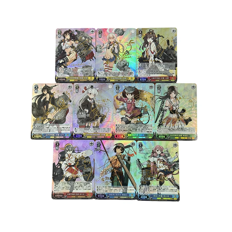 Diy Homemade Azur Lane Signature Card Uss Laffey Cleveland Anime Characters Bronzing Collection Card Cartoon Toys Christmas Gift