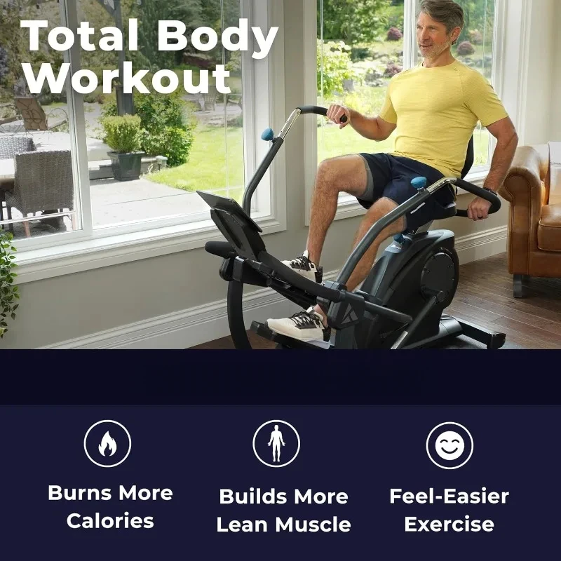 Recumbent Cross-Trainer Stepper - Zero-Impact Workout with Patented Physiotherapy Stride Technology