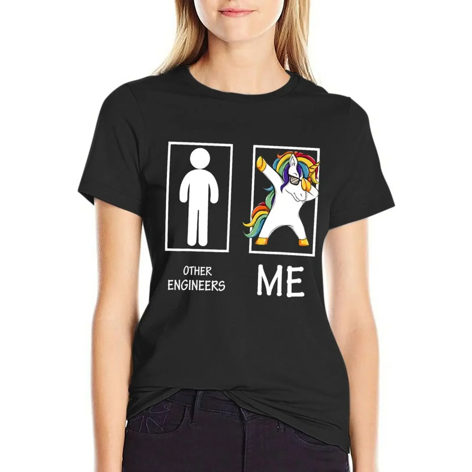 

Other Engineers Me Funny Unicorn Dabbing Funny Shirt T-Shirt Aesthetic clothing cute tops Female clothing T-shirts for Women