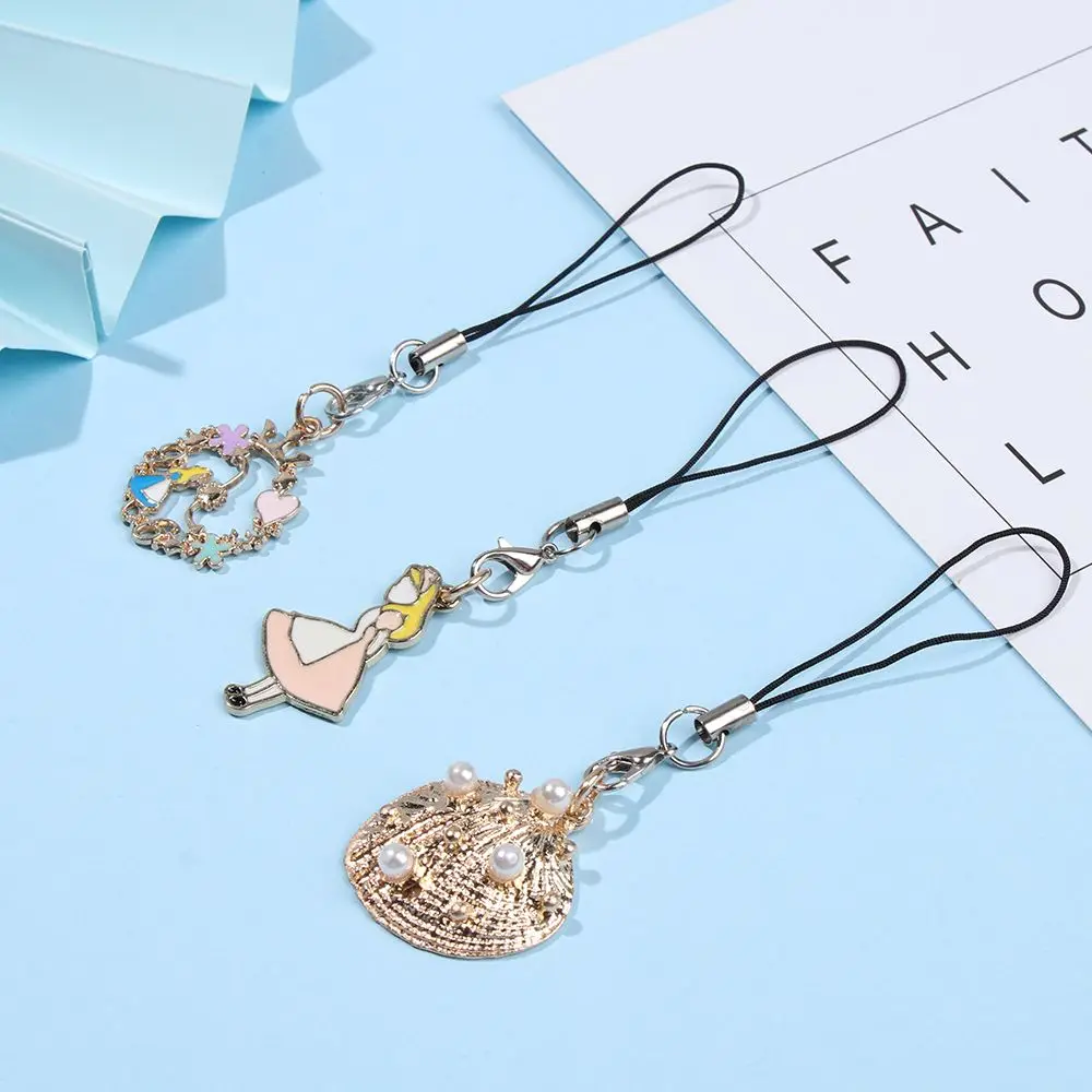 Mini Cute Flower Basket Cat Phone Case Pendant Bag Accessories Phone Key Strap Lanyard Hang Charm Rope Decor