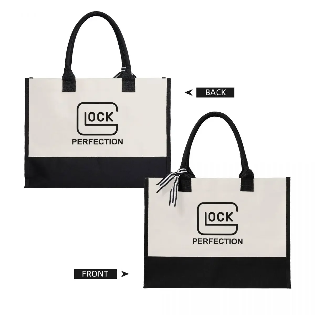 GLOCK-Founding Partner Of Scholastic Action Shooting Canvas Bag Shopping Bag Wedding Decoration Travel Wedding Bag