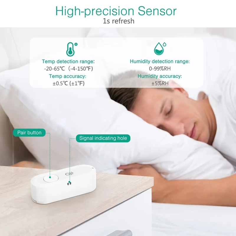 New WIFI Tuya Smart Thermometer And Humidity Sensor Mobile APP Wireless Temperature And Humidity Sensor 2Pcs