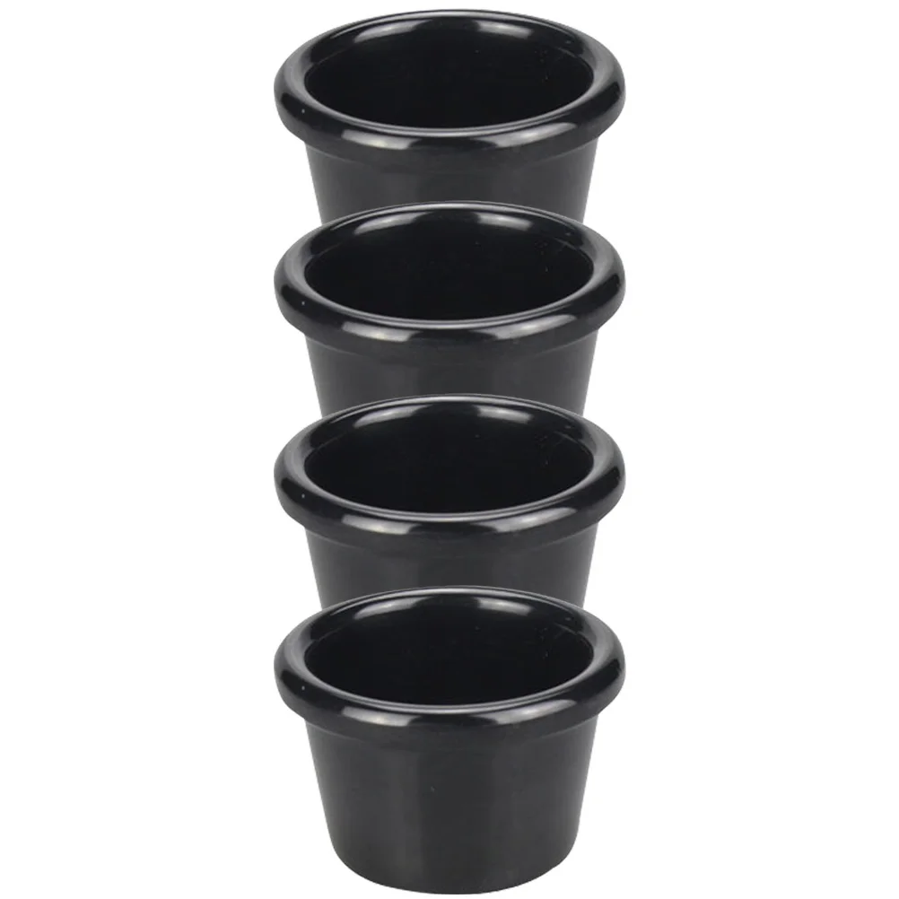 

4pcs Melamine Cups Small Kitchen Condiment Dishes For Home Restaurant Reusable Dipping Bowls Sushi Soy Sauce Containers Snack