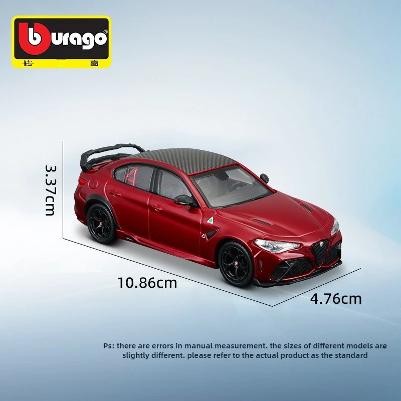 Bburago 1:43 Alfa Romeo Giulia Gtam Специальная серия Модель спортивного автомобиля Литая под давлением модель Издание из сплава Роскошный автомобиль Игрушки