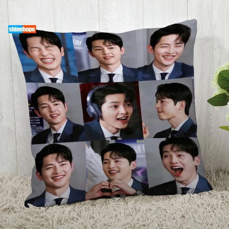 Song Joong Ki  Pillow Cover Customize Star Pillowcase Modern Home Decorative Pillow Case For Living Room 45X45cm,40X40cm