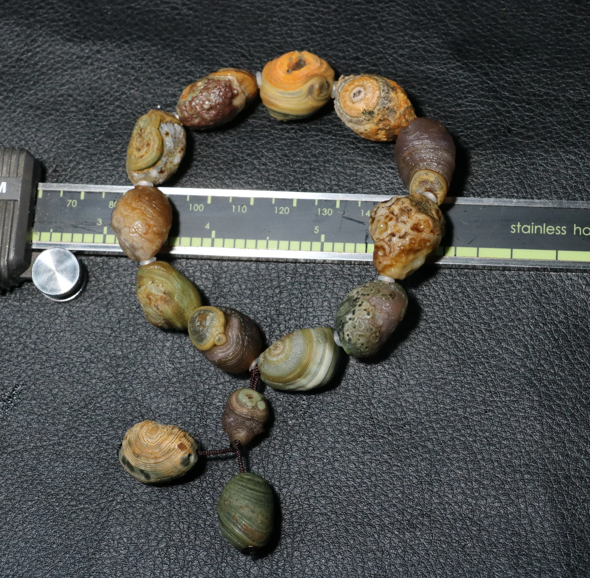 A Big Treasure Magic Power Cool Appearance Alashan Desert Agate Natural Eye Bead Amulet Big Bracelet Bangle Timestown UPQ0614A5