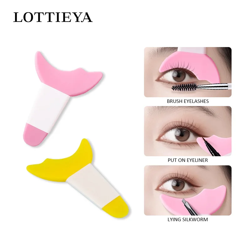 Multi-functional Eyeliner Stencil Wing Tips Silicone Eyeliner Aid Marscara Drawing Lipstick Wearing Aid Reusable Makeup Tools