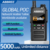ABBREE GP-268 Network Walkie Talkie Zello Global POC Wireless Remote Unlimited distance 5000mAh SIM Card 4G Bluetooth Ham Radio