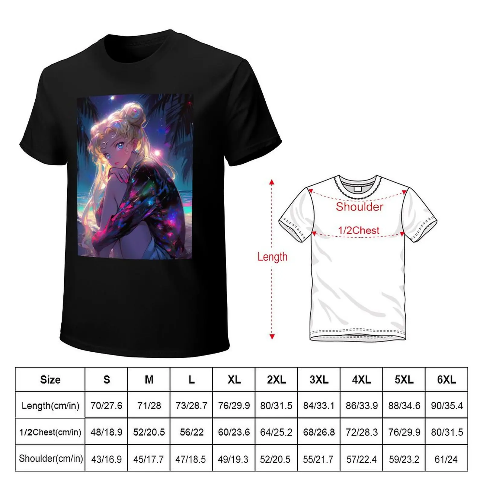 Night Usagi T-Shirt essential t shirt graphics tops mens graphic tshirts