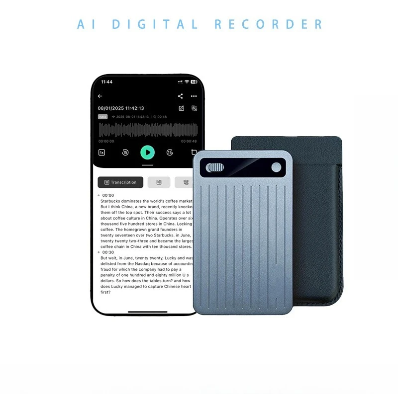 

Ultra-thin AI Dual Mode Recorder Chatgpt AI Card Recorder Speech Text Conference Recorder Mind Map Suitable for Learning Work