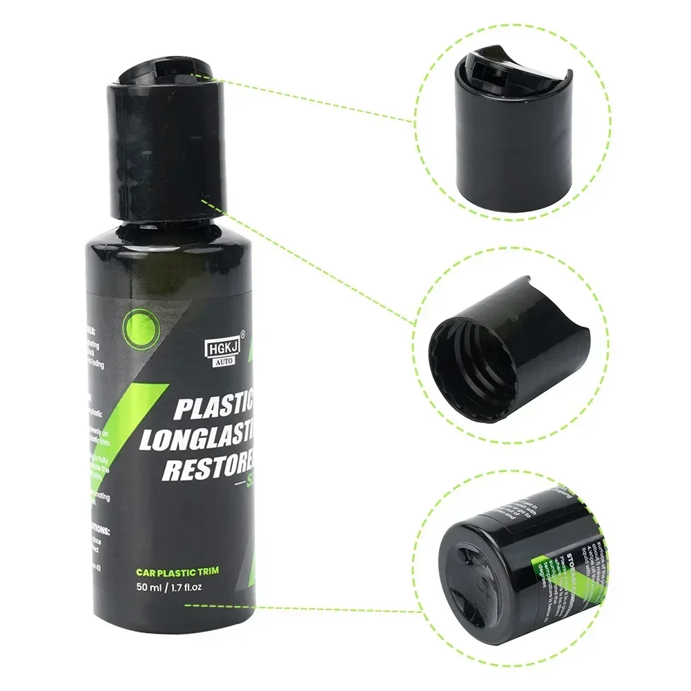 Longlasting Restore Like New Black Car Plastic Restorer Long-lasting Cleaner Polish Repair 1 Piece Coating Renovator