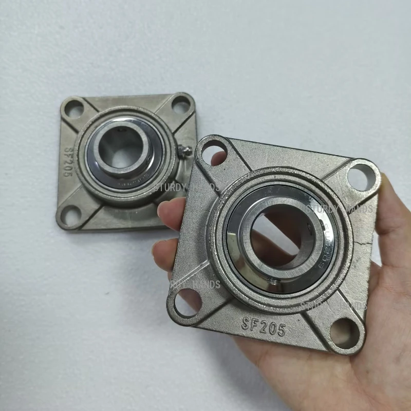 Stainless Steel External Spherical Bearing Housing SUCF 202 203 204 205 206 207 208 Square Bolt Mounted Bearings Hardware Tool
