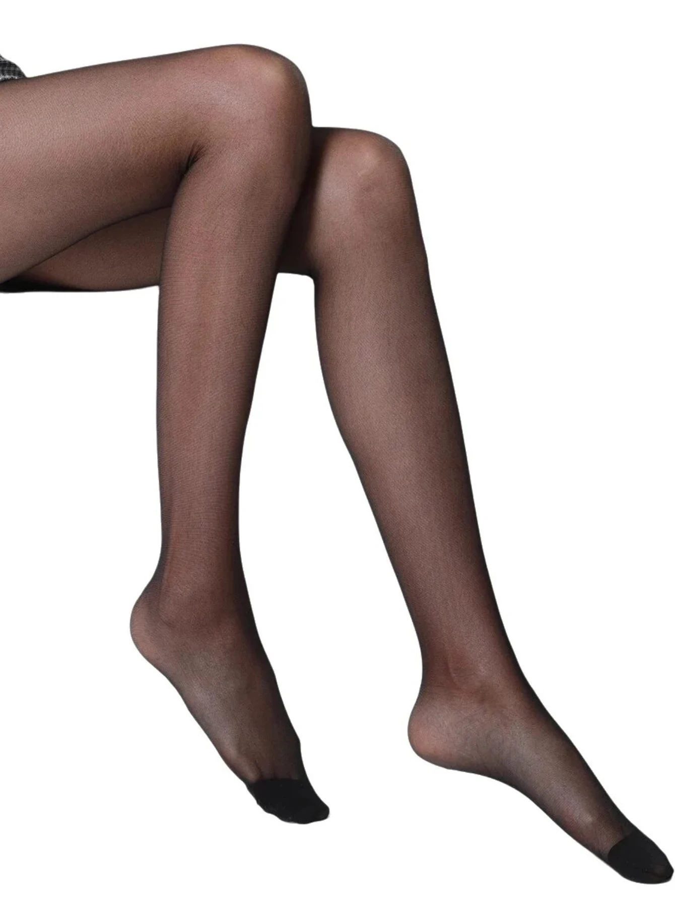Ein Paar 20D Transparente Strümpfe für Damen, Schwarze Enge Hosen und Modische Minimalistische Strumpfhosen – Detail 3