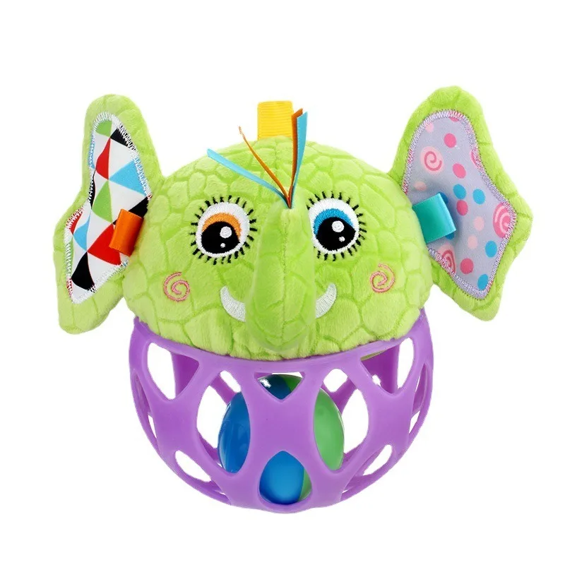 Boule à main animale, boule à trou de jouet pour bébé, balle souple en silicone pour formation à la perception tactile pour bébé