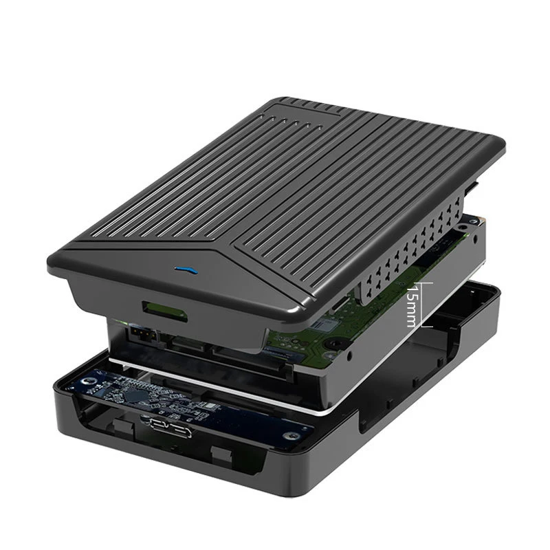 5 unidades 15mm caixa de disco rígido 2,5 polegadas laptop caixa de disco rígido USB 3.0 3.1 caixa de disco rígido móvel