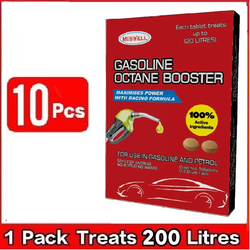 Benzin-/Benzin-Oktophan-Booster, maximale Kraftleistung, MPG-Booster, schnellere Beschleunigung, kraftstoffsparend, entfernt Klopf und Kolben