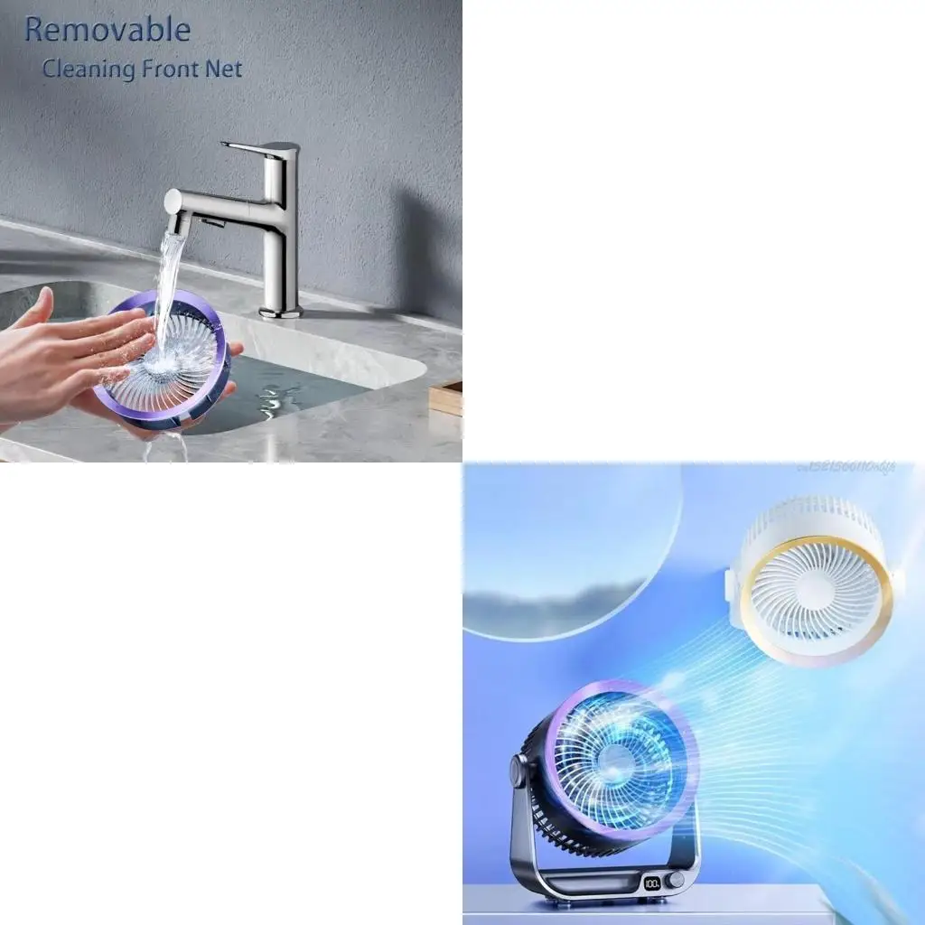 

27RB Table Fan Air Circulation Fan with 100 Speed Option Office Cooling Solution ABS Texture for Quiet and Effective Cooling