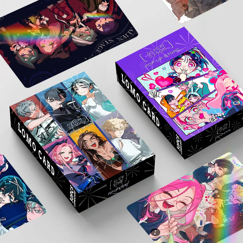 En stock – Boîte de 30 cartes Lomo holographiques laser, mini cartes photo HD, cartes de vœux, collection de bandes dessinées futuristes, cadeau pour les amateurs