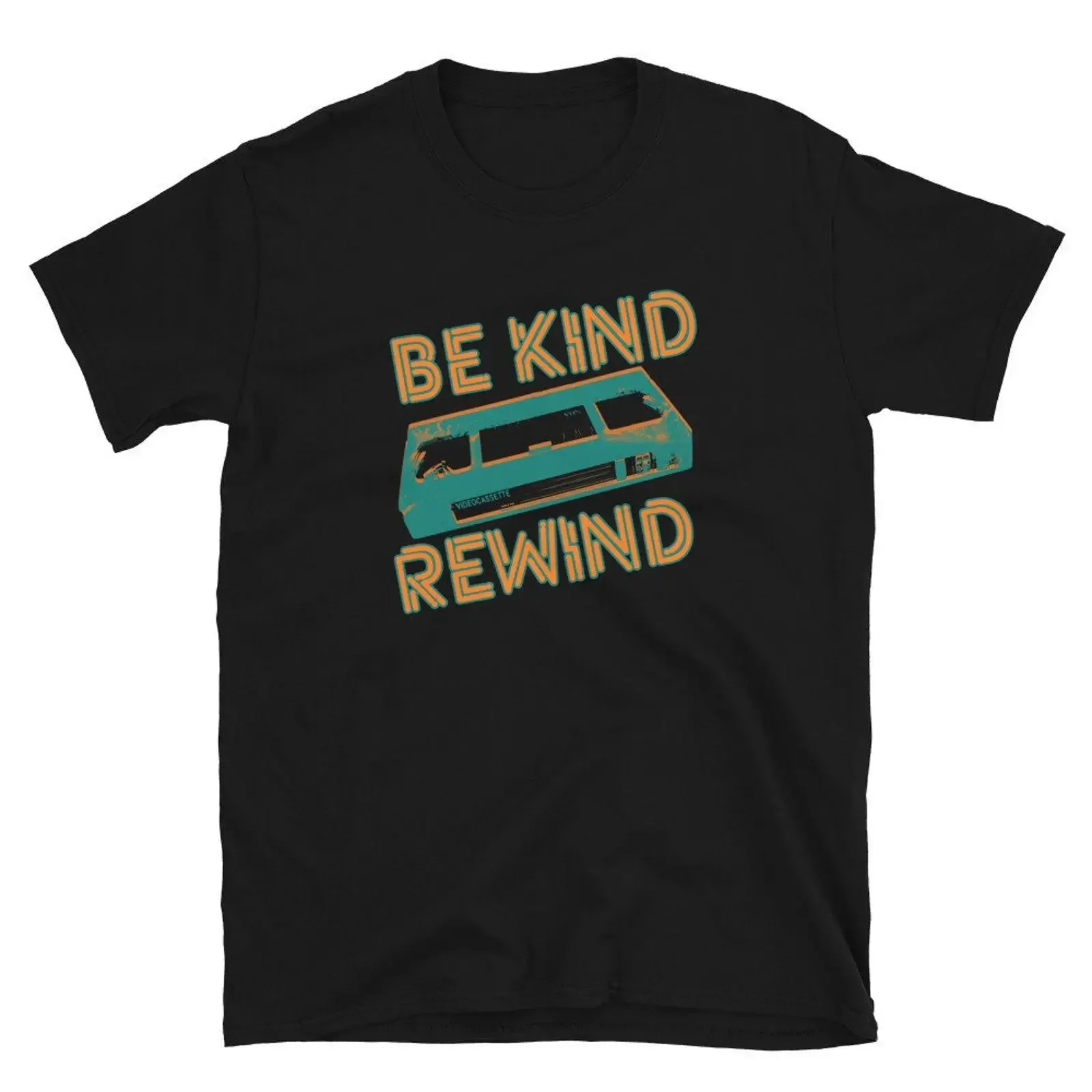 Be Kind Rewind VHS T Shirt Retro 80s Movie  vintage Washed streetwear Slightly fashion designer clothes graphic Stretched