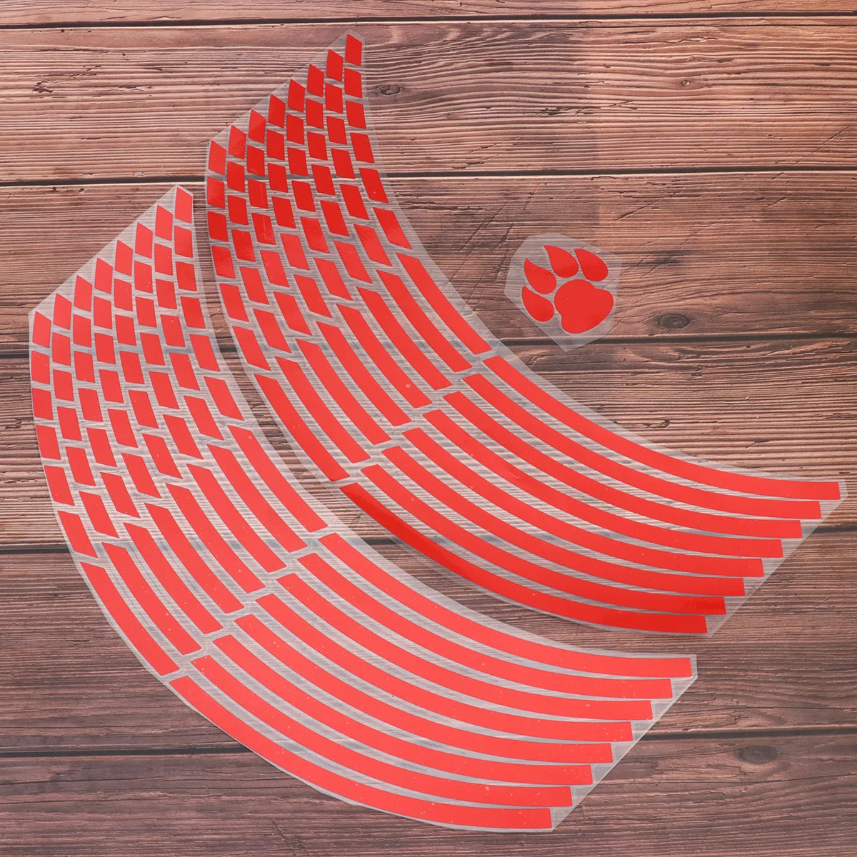 2Pcs Motorcycle Wheel Hub Rim Decal Stickers Red PVC Waterproof Durable Double-Sided Adhesive Motorcycle Wheel Rim Sticker