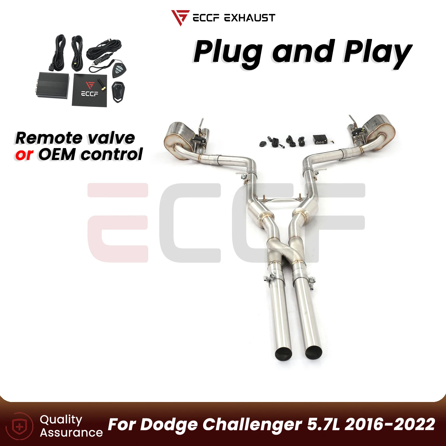 Sporty Stainless Steel Catback Exhaust with Z-pipe For Dodge Challenger 5.7L 2016-2022 Aggressive Sound Performance Upgrade