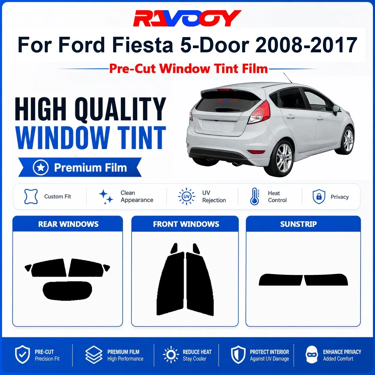 pelicula-de-privacidade-com-protecao-uv-e-rejeicao-de-calor-para-vidros-dianteiros-e-traseiros-do-ford-fiesta-5-portas-2008-2017-pre-cortada-premium