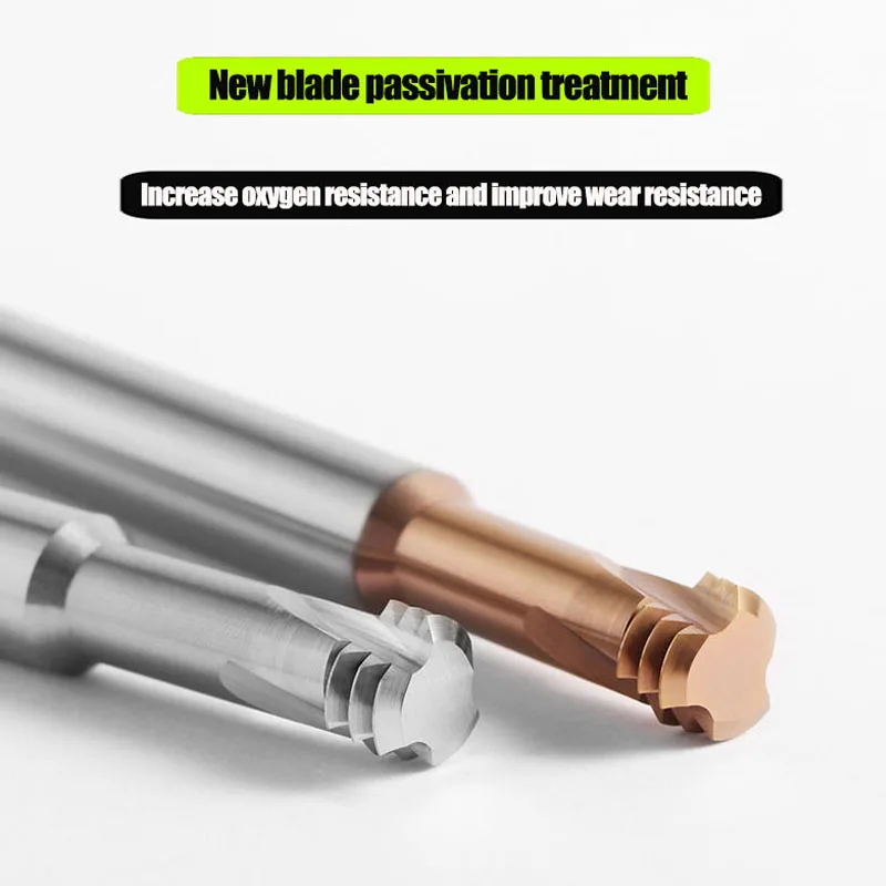 Imagem -05 - Ferramenta de Usinagem Cnc Moinho de Rosca Revestido Carboneto Sólido Dentes m3 m4 m5 m6 m8 M10 M12 M16 Aço Aço Inoxidável Alumínio