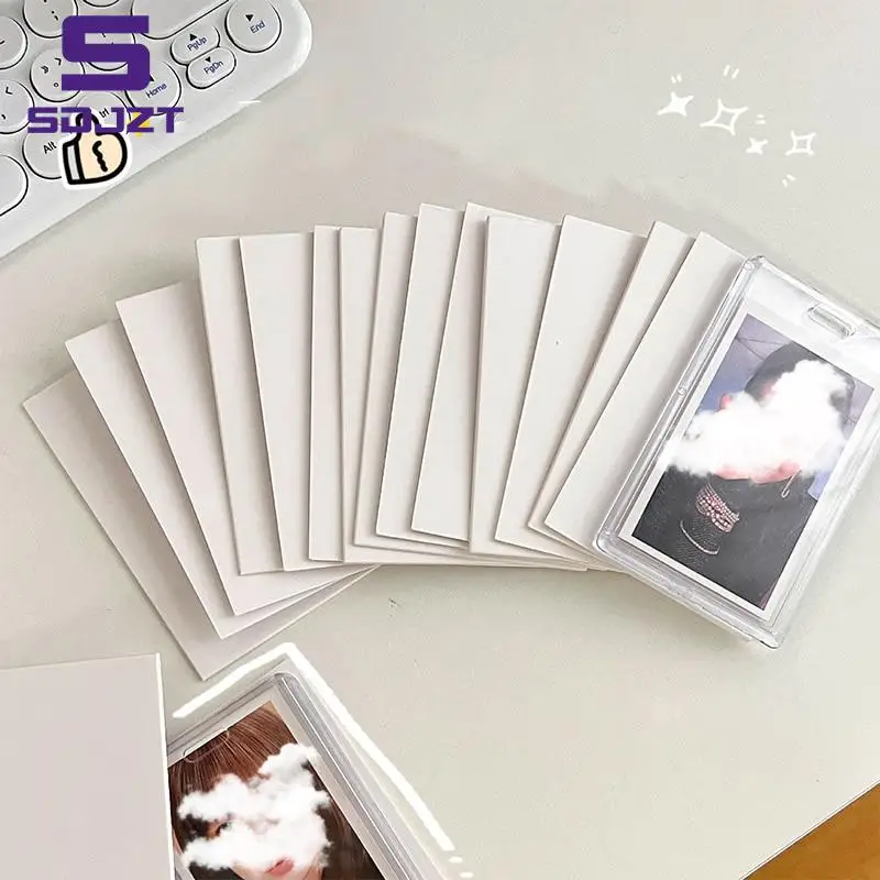 10pcs Small Card Protective Cardboard White Thicked Paper Jam Kraft Paper DIY Handmake Card Making Craft Paper Double Sided