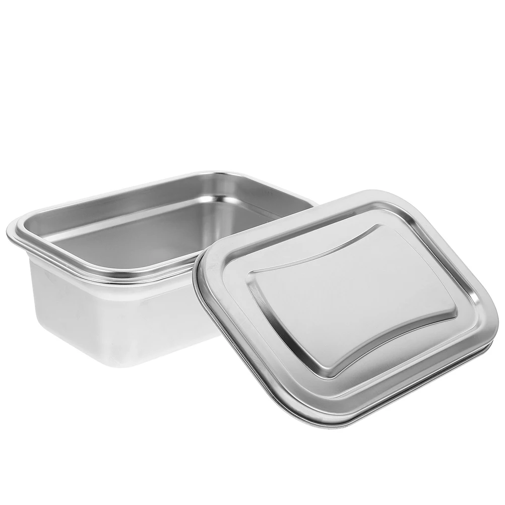 

Reusable Ice Cream Container Stainless Steel Box Tray Containers for Freezer Insulated