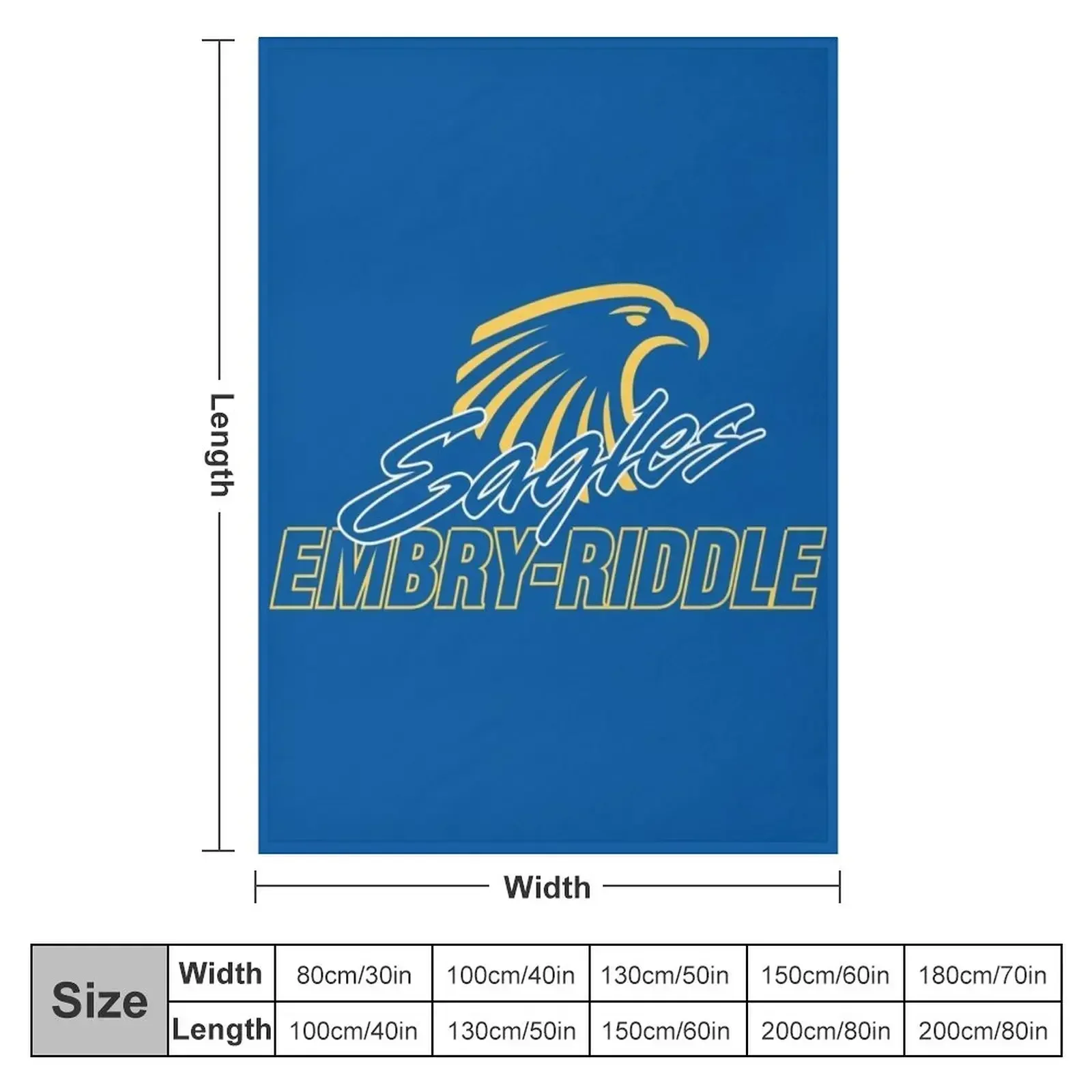 Embry–Riddle Eagles Throw Blanket bed plaid decorative Picnic Blankets