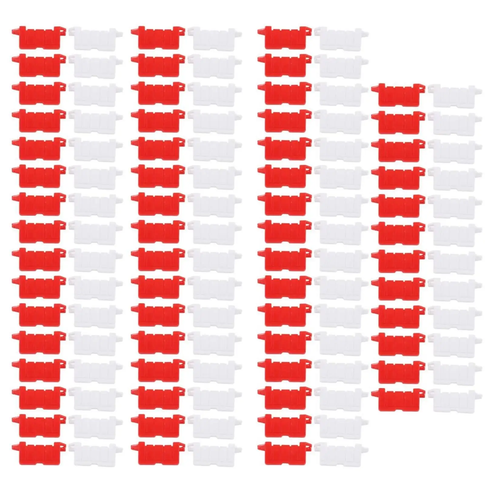 120ピース-モデルホビー合成ロードバリアリアルなディテールコネクタータブ