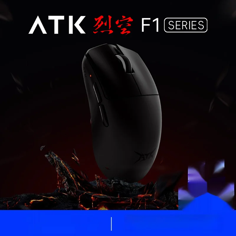 ATK Scorching Sky F1 Pro Max Extreme Wireless/Wired 8k Dual Mode PAW3950 Ultra Gaming Mouse With No Holes High Performance Mouse