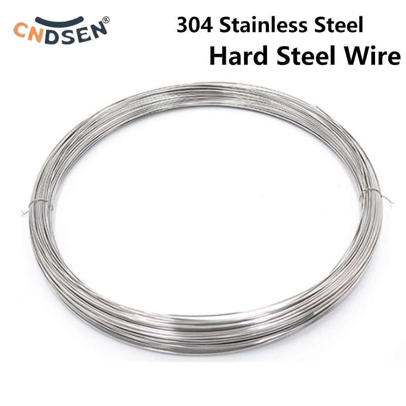 304 Stainless Steel Hard Steel Wire Single Strand Lashing Rustproof Hard Iron Wire Diameter 0.2-1.5mm