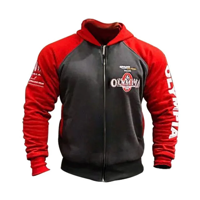 2024 New OLYMPIA Men Gyms Hoodies Gyms Fitness Bodybuilding Sweatshirt Pullover Sportswear Male Workout Hooded Jacket Clothing