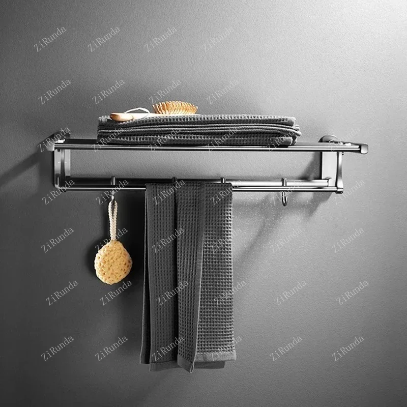 Rack de chuveiro de móveis de banheiro preto, rack de conjunto de casa moderna