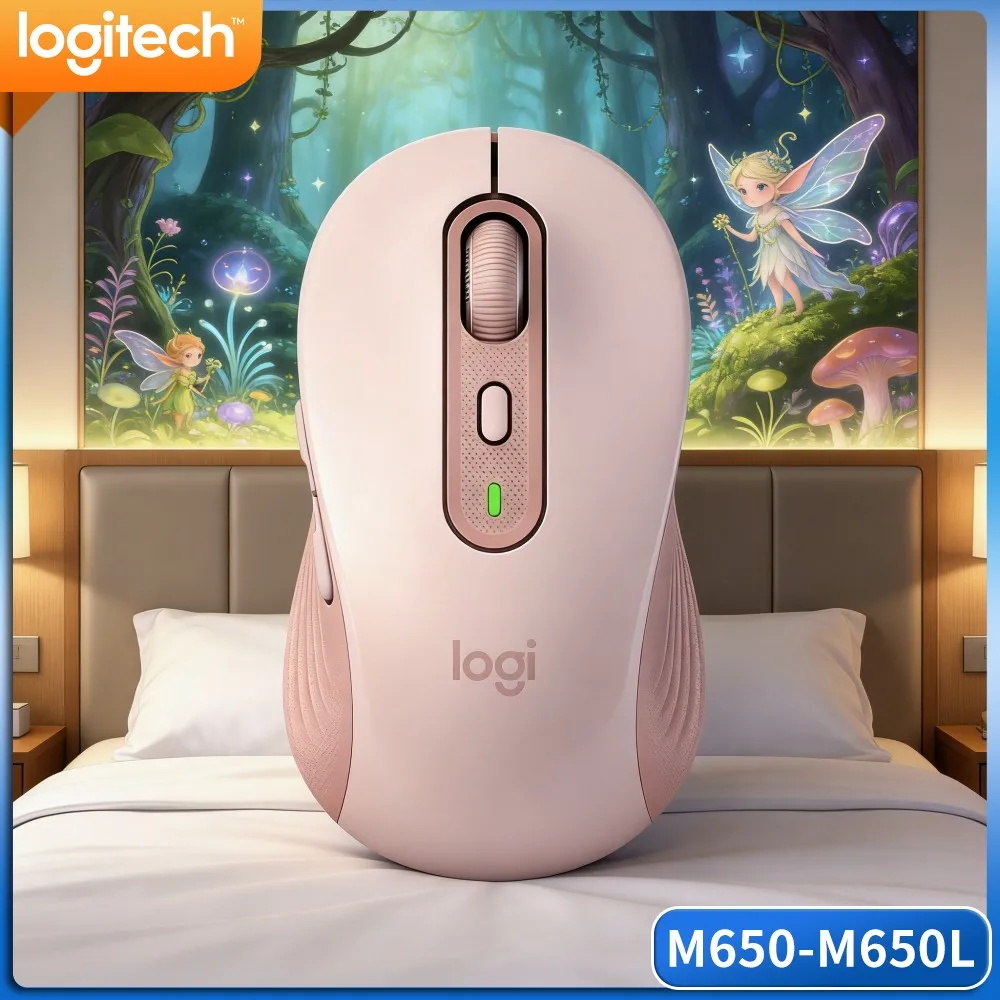 Logitech M650/M650L Wireless Ergonomic Mouse Thumb Cushion Support Dual Mode Connection Adjustable DPI Notebook Desktop PC