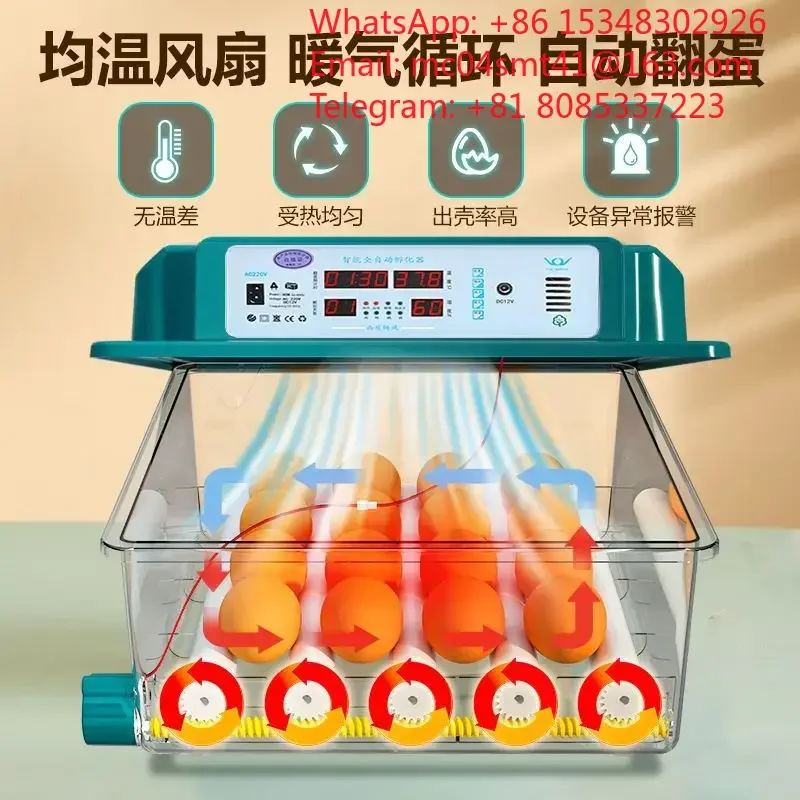 Automatic Intelligent Egg Incubator Mini House Digital Hatching Machine For Home Poultry Chicken Duck Quail Eggs Hatching Breed