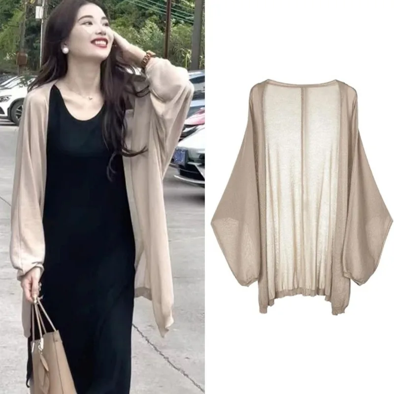 

Fashion Loose Jacket Women Spring Summer Sunscreen Clothes Beach Cover Up Cardigan Lightweight Coat Long Sleeve Tops Trendy