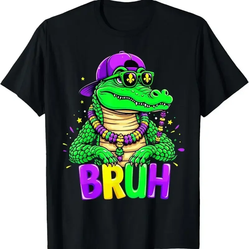 Mardigator Alligator Bruh Mardi Gras Costume T Shirtns Boys Kids Shirt