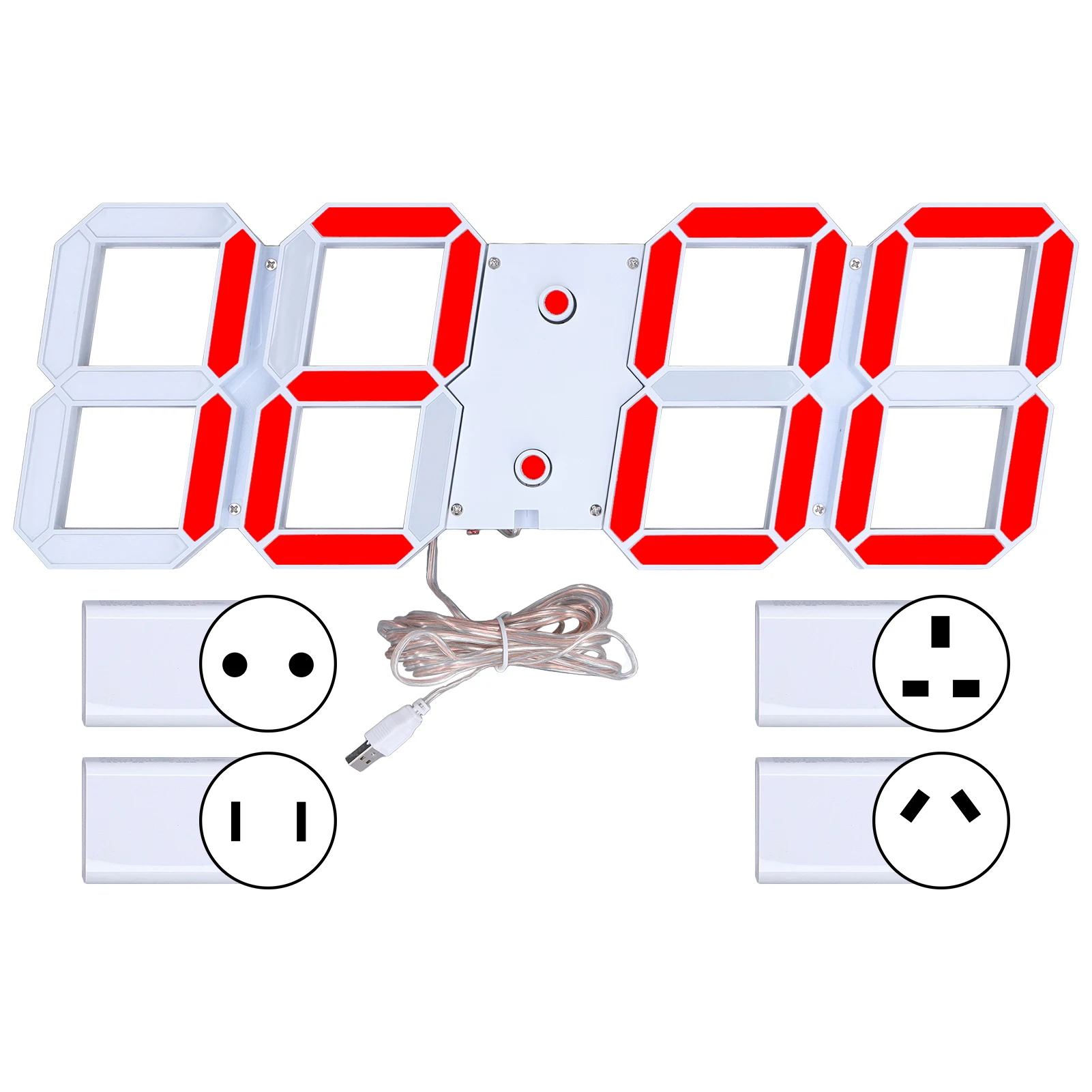 3D LED Wall Clocks Three Dimensional Design Multi Function Electronic Clock APP Controls Clear Display 100‑240V for Decoration