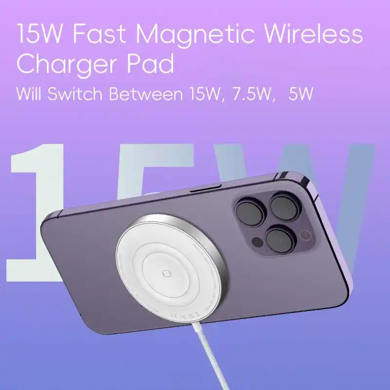 

Kimdoole 3 in 1 15W Fast Wireless Magnetic Charger Pad Compatible with iPhone 12 13 Pro Max S23 Ultra iWatch AirPods