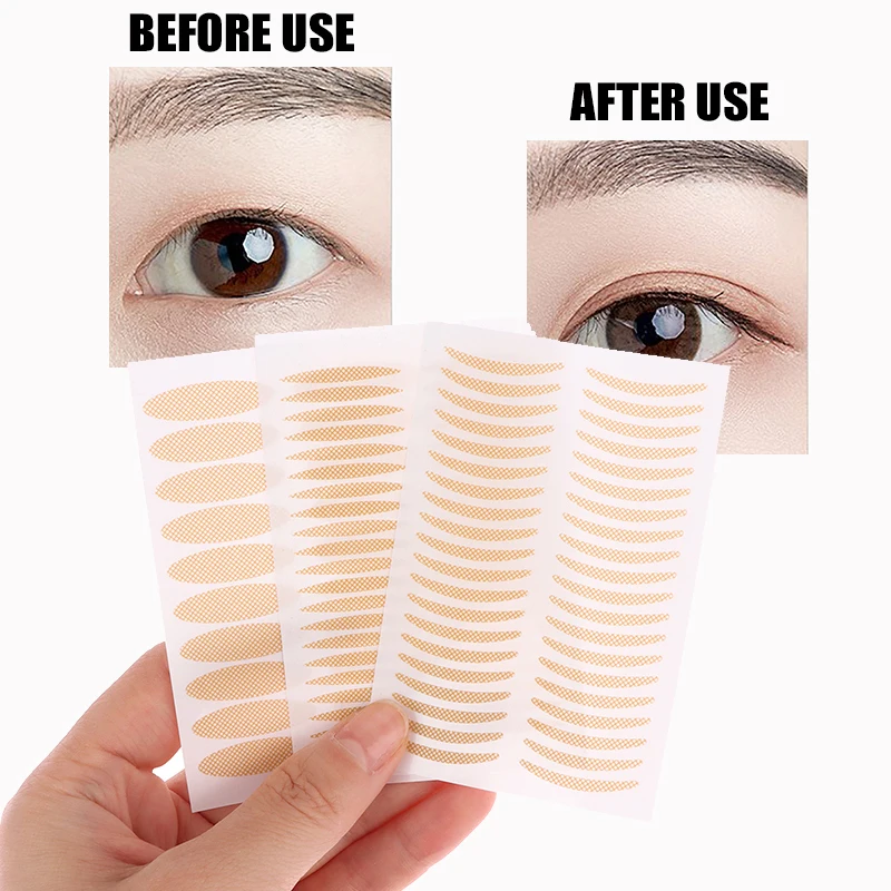 Cinta adhesiva de doble piezas para párpados, herramienta de belleza, Invisible, para levantar los ojos, 400