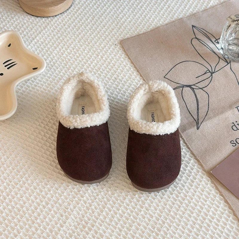 

2025 Children Casual Shoes for Girls Winter New Fashion Korean Style Soft Bottom Anti-slippery Versatile Princess Cotton Boots